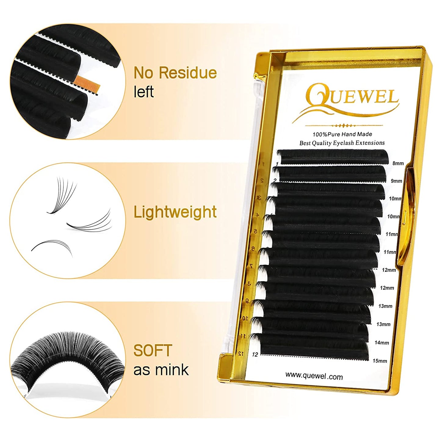 Volume Eyelash Extensions | 0.03-0.12Mm | C/CC/D/DD Curl | 8-25Mm Length | Easy Fan 2D-20D Self Fanning Volume Lashes 0.07D Mix-8-15Mm Long Lasting Blooming Lashes(0.07D Mix8-15)