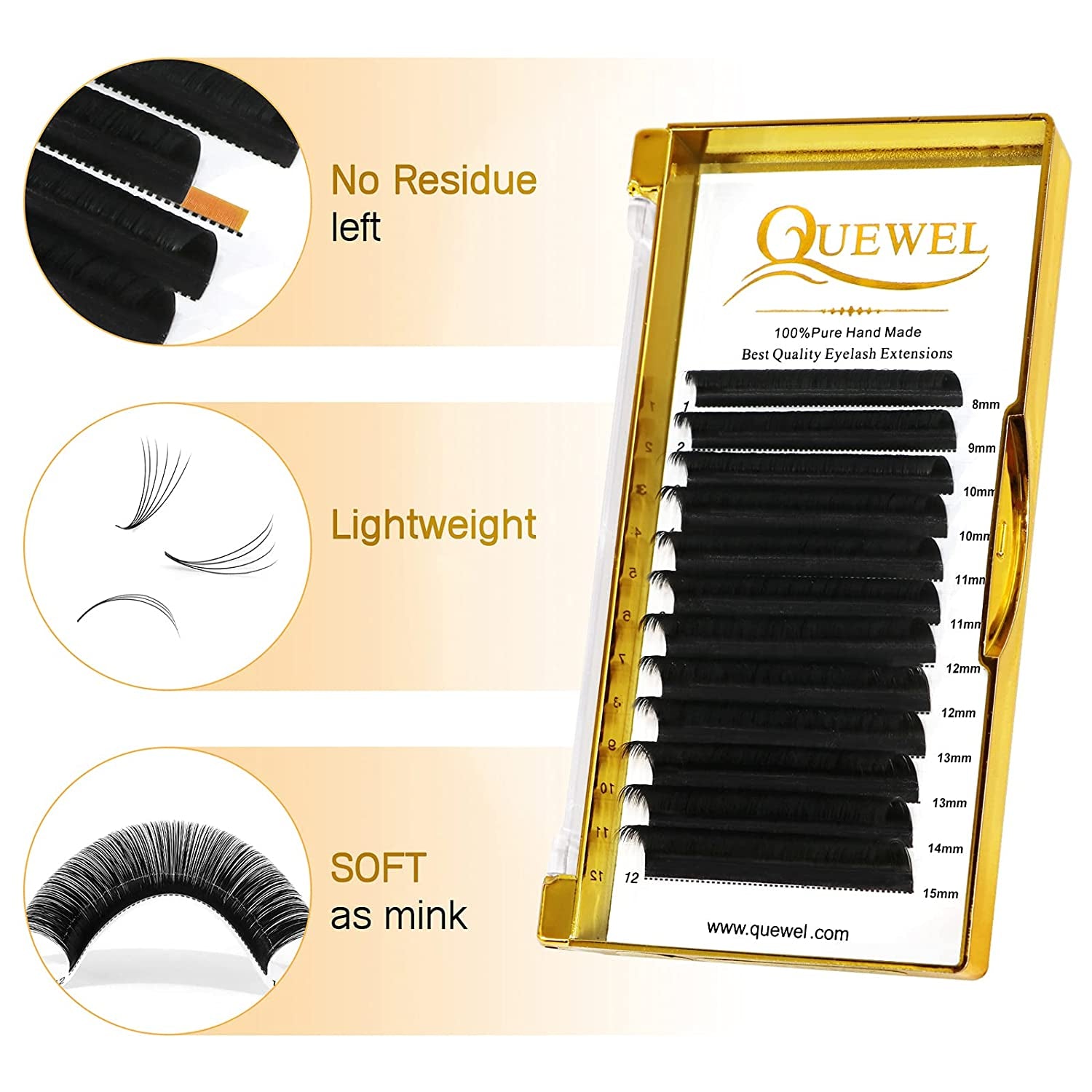 Volume Eyelash Extensions | 0.03-0.12Mm | C/CC/D/DD Curl | 8-25Mm Length | Easy Fan 2D-20D Self Fanning Volume Lashes 0.07D Mix-8-15Mm Long Lasting Blooming Lashes(0.07D Mix8-15)