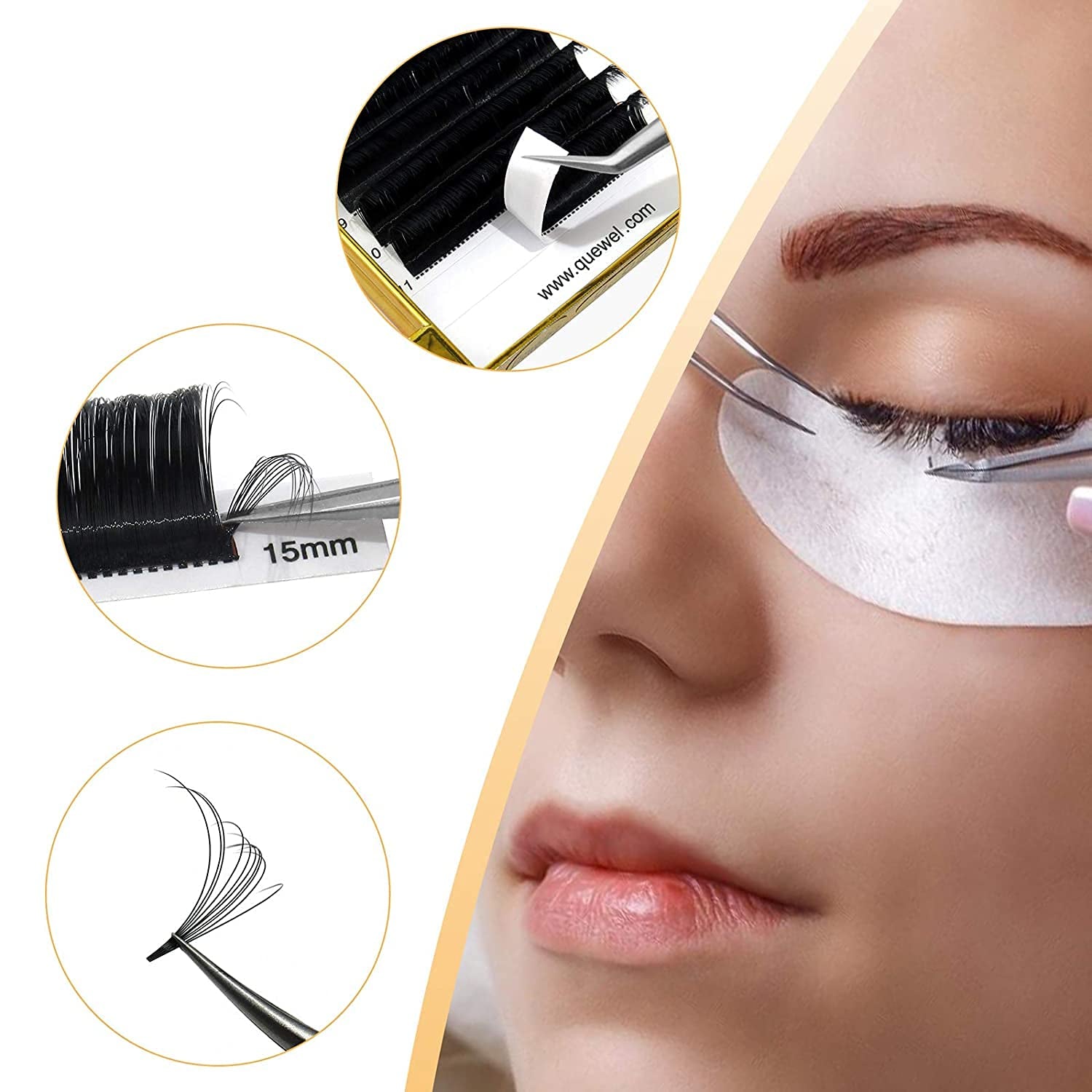 Volume Eyelash Extensions | 0.03-0.12Mm | C/CC/D/DD Curl | 8-25Mm Length | Easy Fan 2D-20D Self Fanning Volume Lashes 0.07D Mix-8-15Mm Long Lasting Blooming Lashes(0.07D Mix8-15)