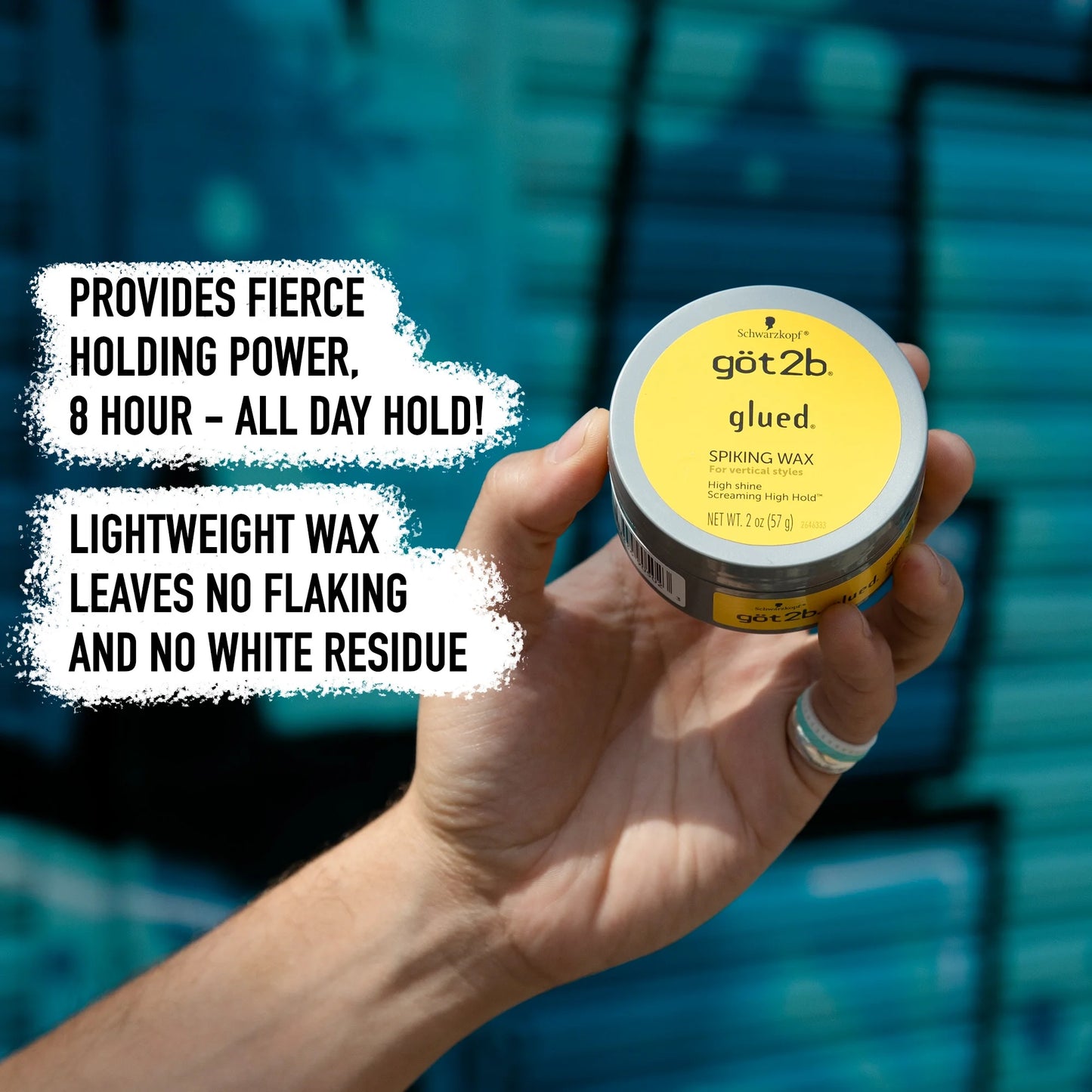 Glued Spiking Hair Wax, Fierce Holding Power, 2 Oz