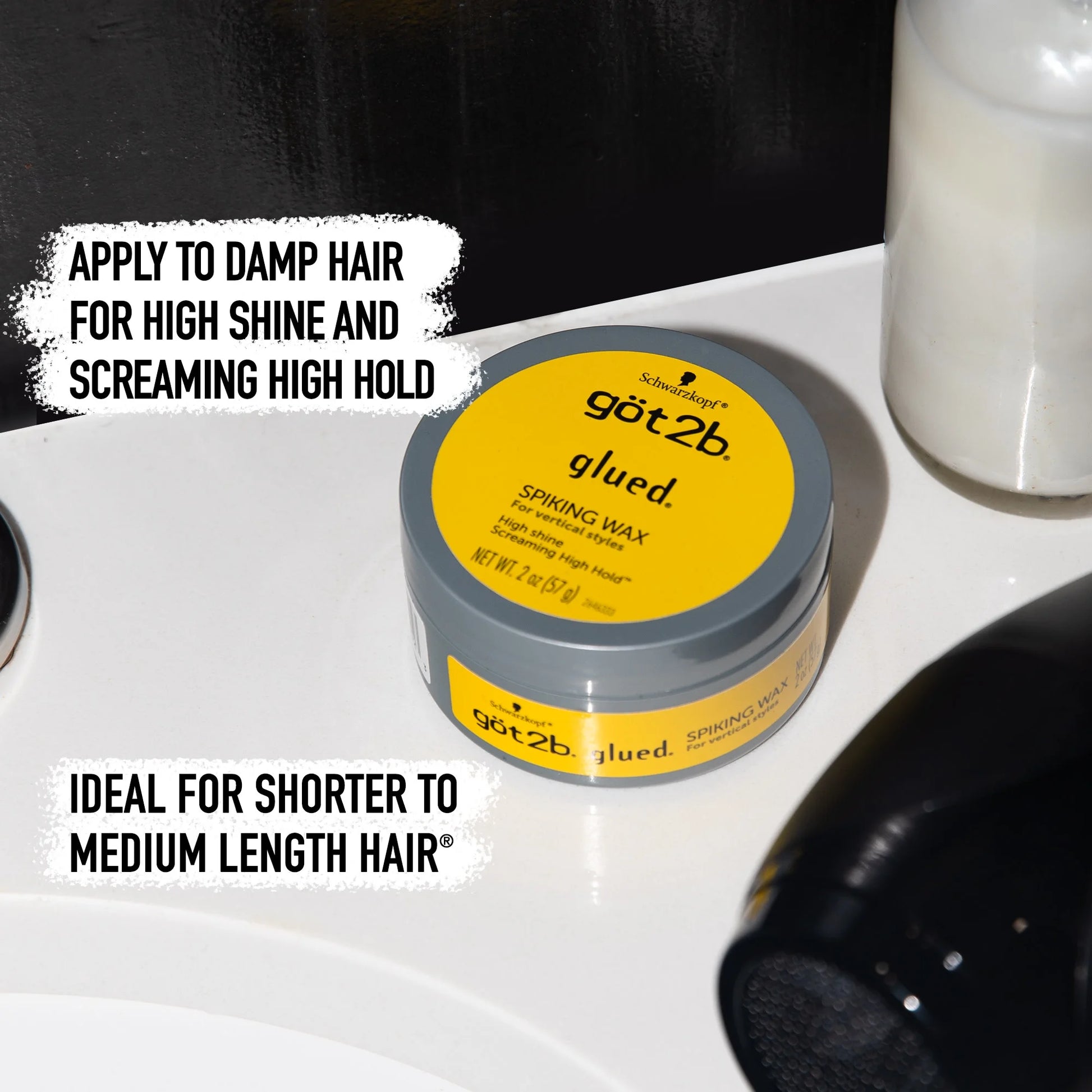 Glued Spiking Hair Wax, Fierce Holding Power, 2 Oz