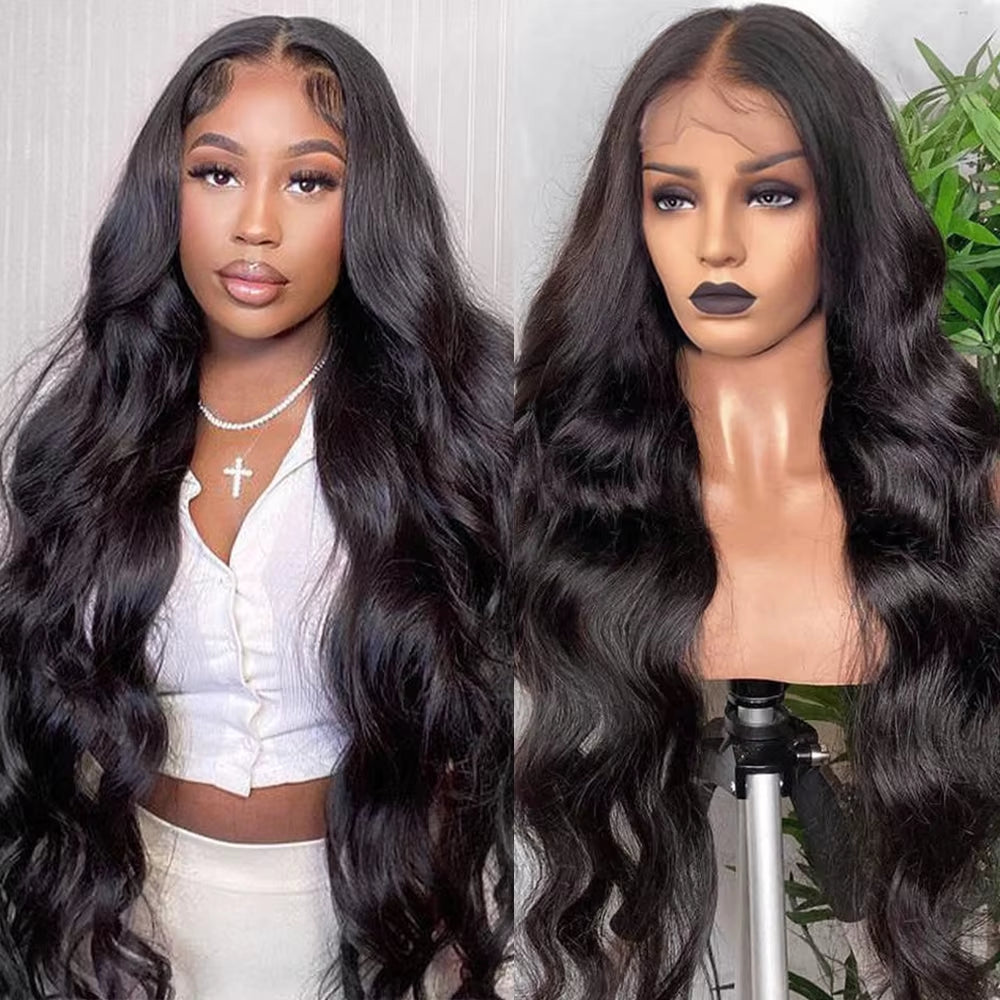 200% Density HD Transparent Lace Body Wave 13X4 13X6 Frontal Lace Human Hair Wig 360 Lace Frontal Wig Pre Plucked 5X5 Lace Wig